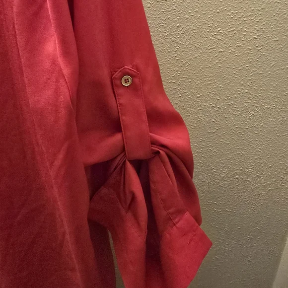 Calvin Klein Women's Red Drape Top - Picture 5 of 5